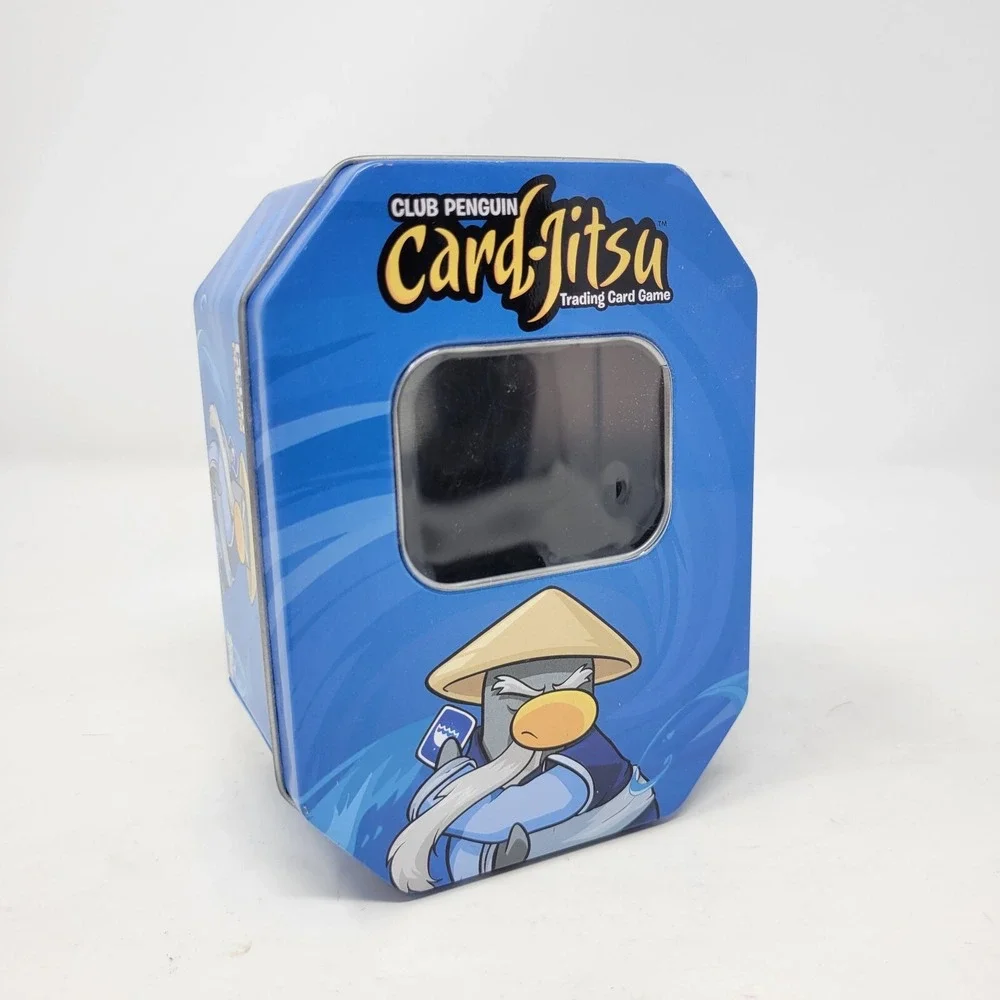 Club Penguin Card Jitsu Water‎ Window Tin ONLY Great Condition